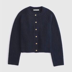 Abercrombie & Fitch Navy Cardigan with Gold Accents